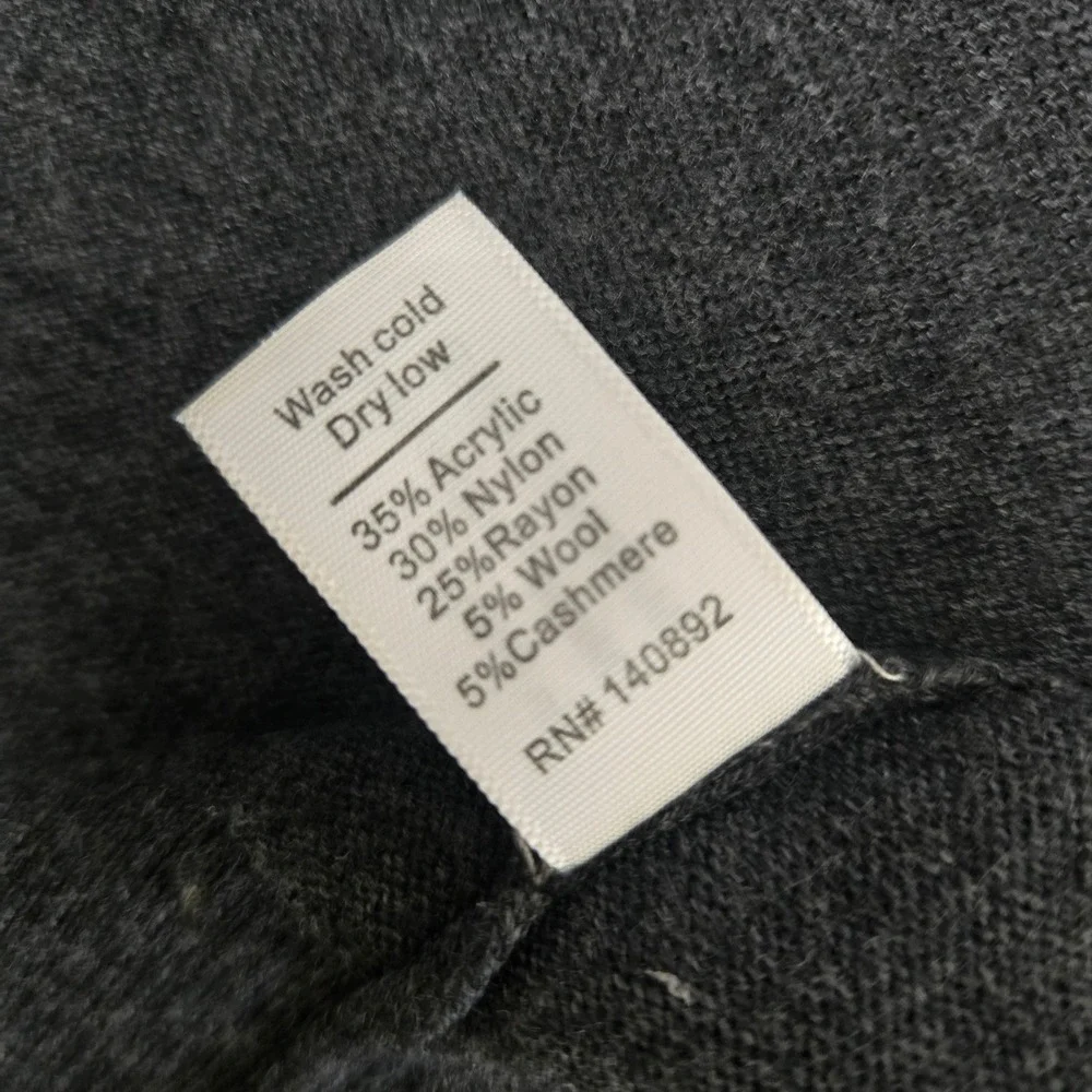 Marine Layer Cardigan Womens‎ Small Charcoal Gray Cashmere Wool Blend Open Front